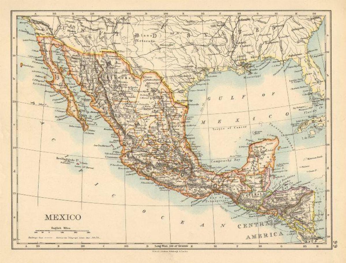 antiguo mapa de México