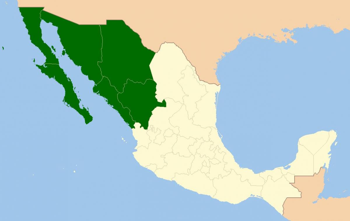mapa del noroeste de México