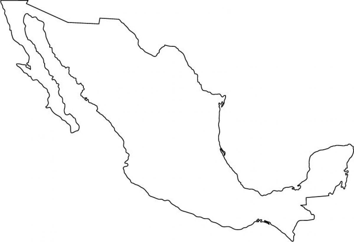 México mapa de esquema