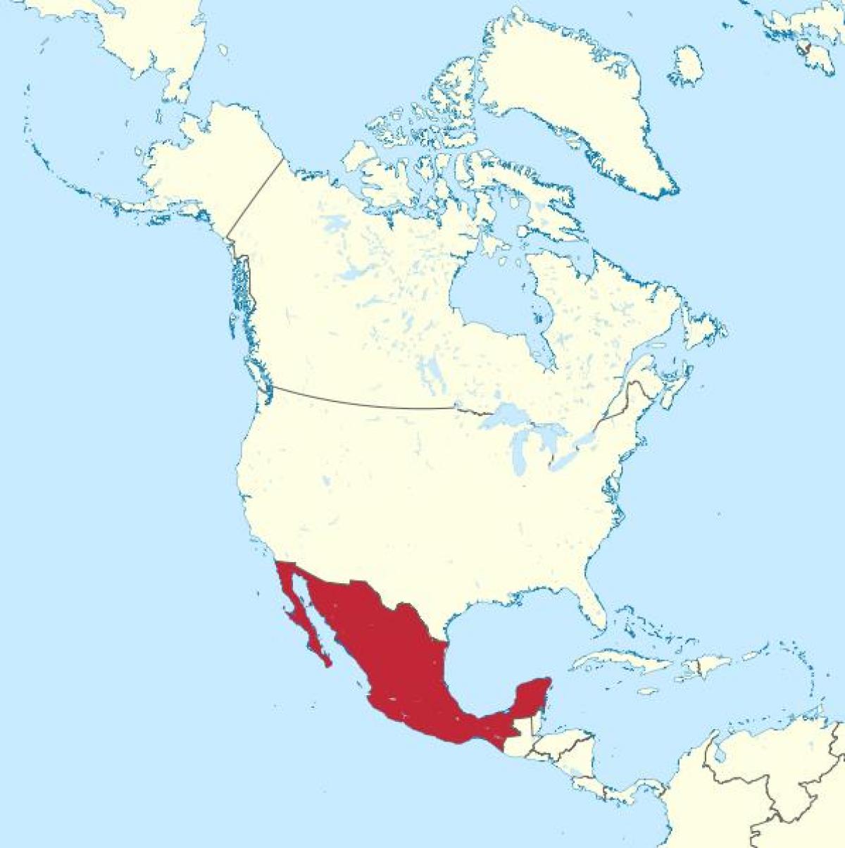 México y américa del mapa