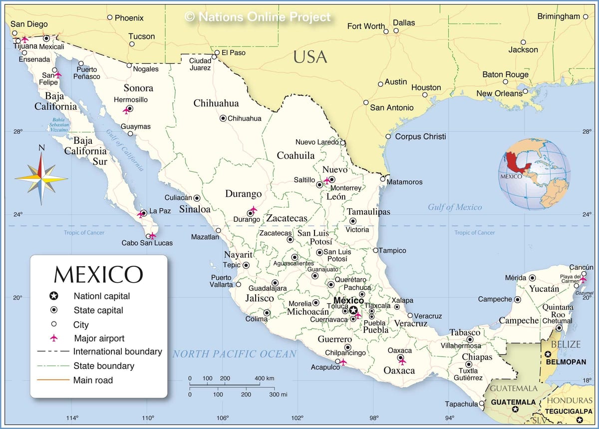 frontera México mapa