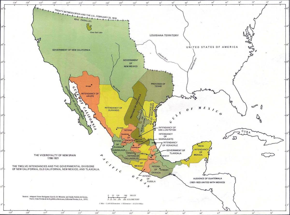 México mapa de la historia