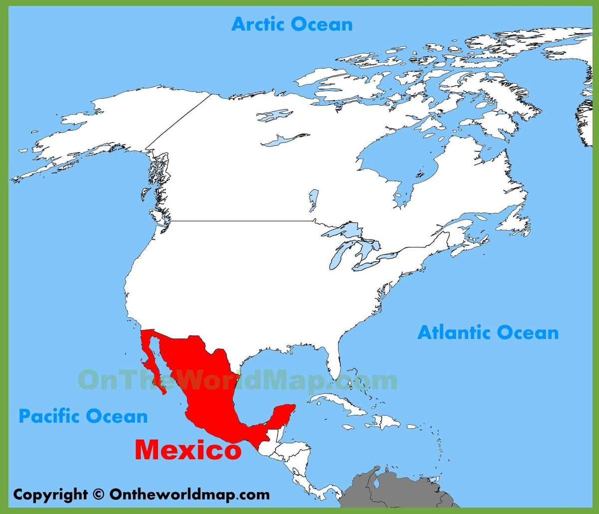 México en el mapa del mundo