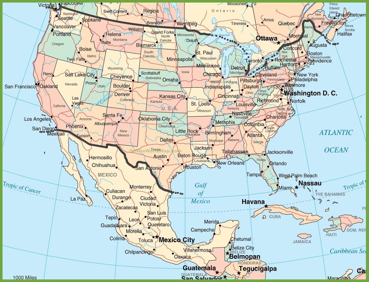 mapa de México nos