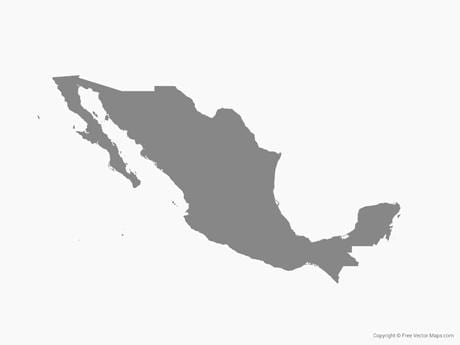 México mapa del vector