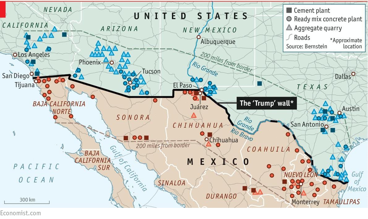 mapa de México de la pared