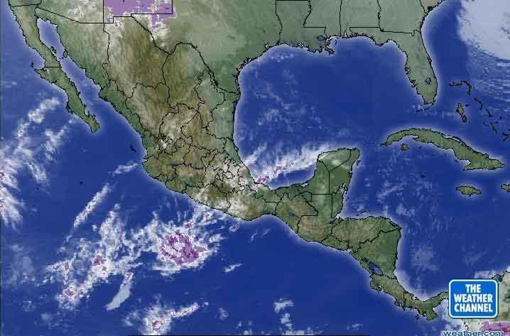 satélite meteorológico mapa de México