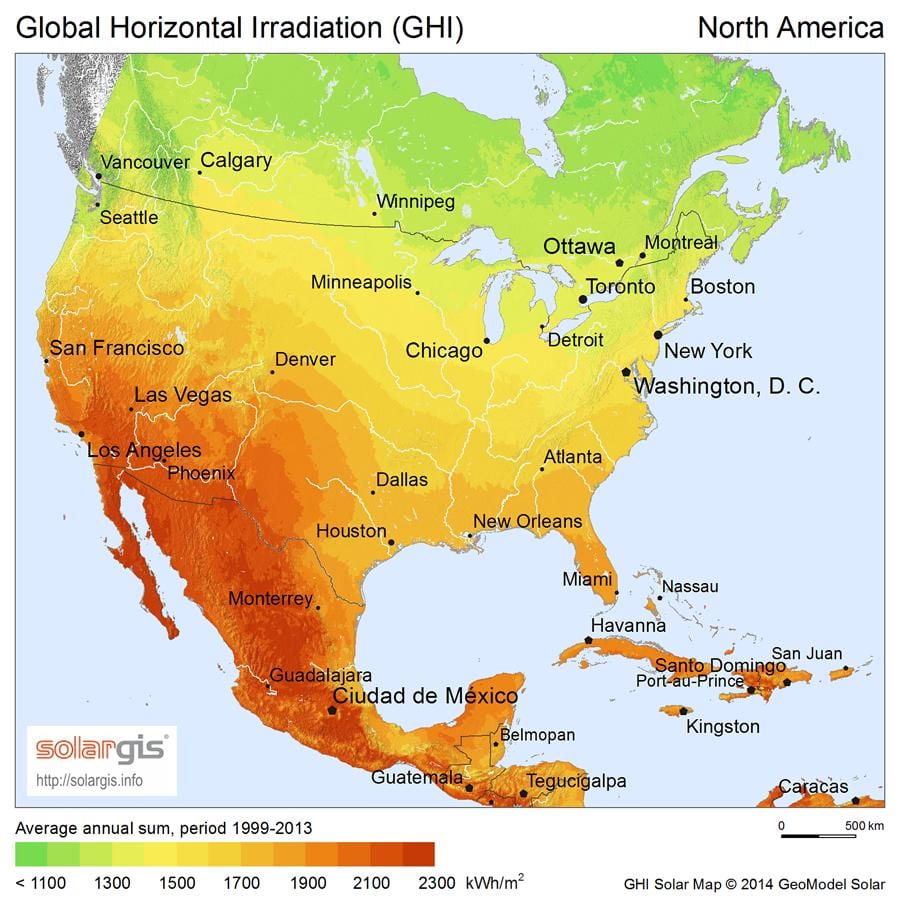 mapa de México el sol