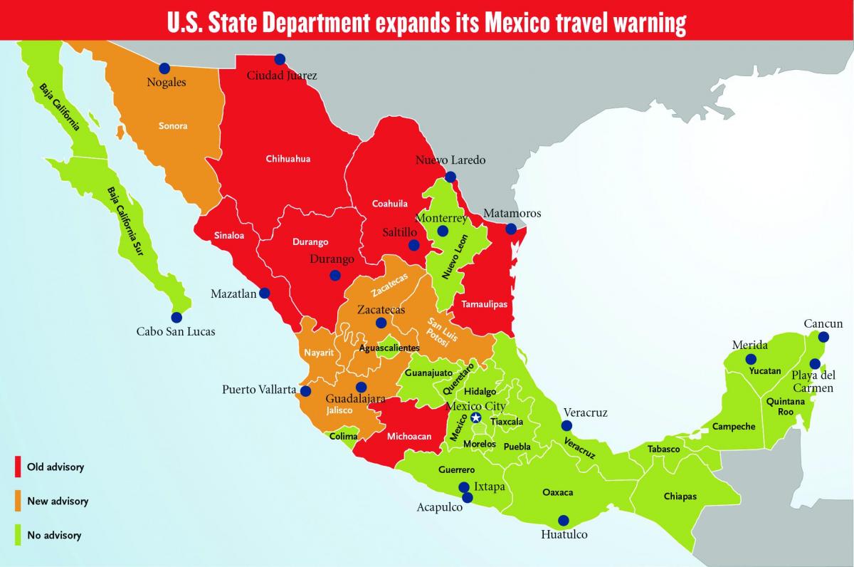 Para viajar a méxico asesor mapa