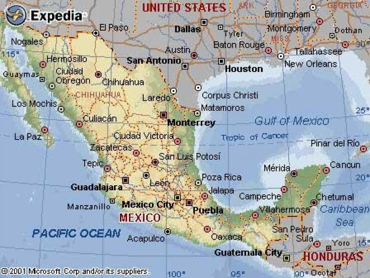 mapa de México en ruinas