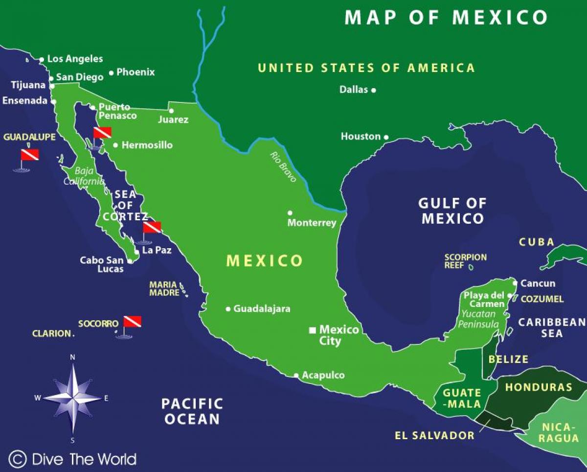 mapa de México islas