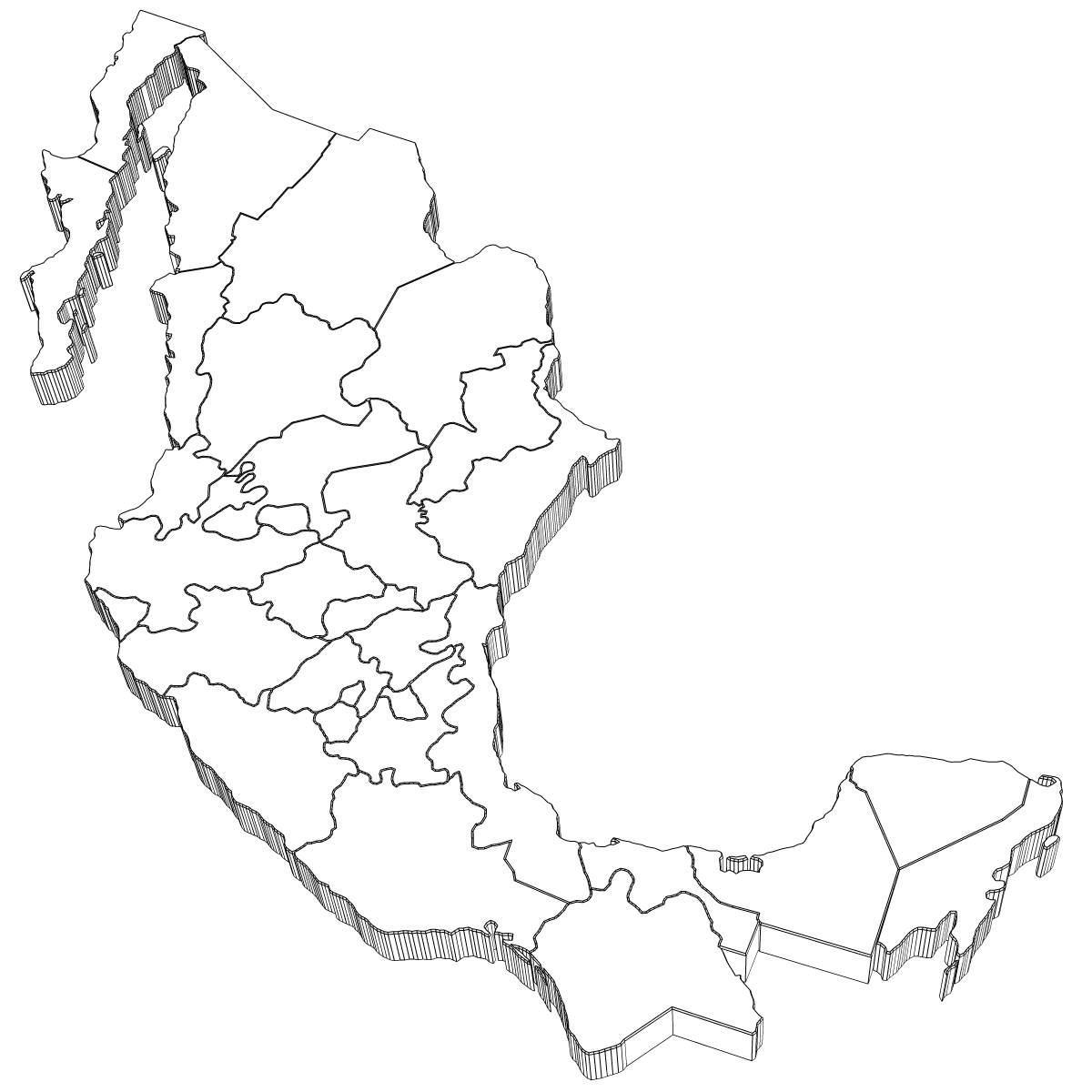 Mapa 3d de México
