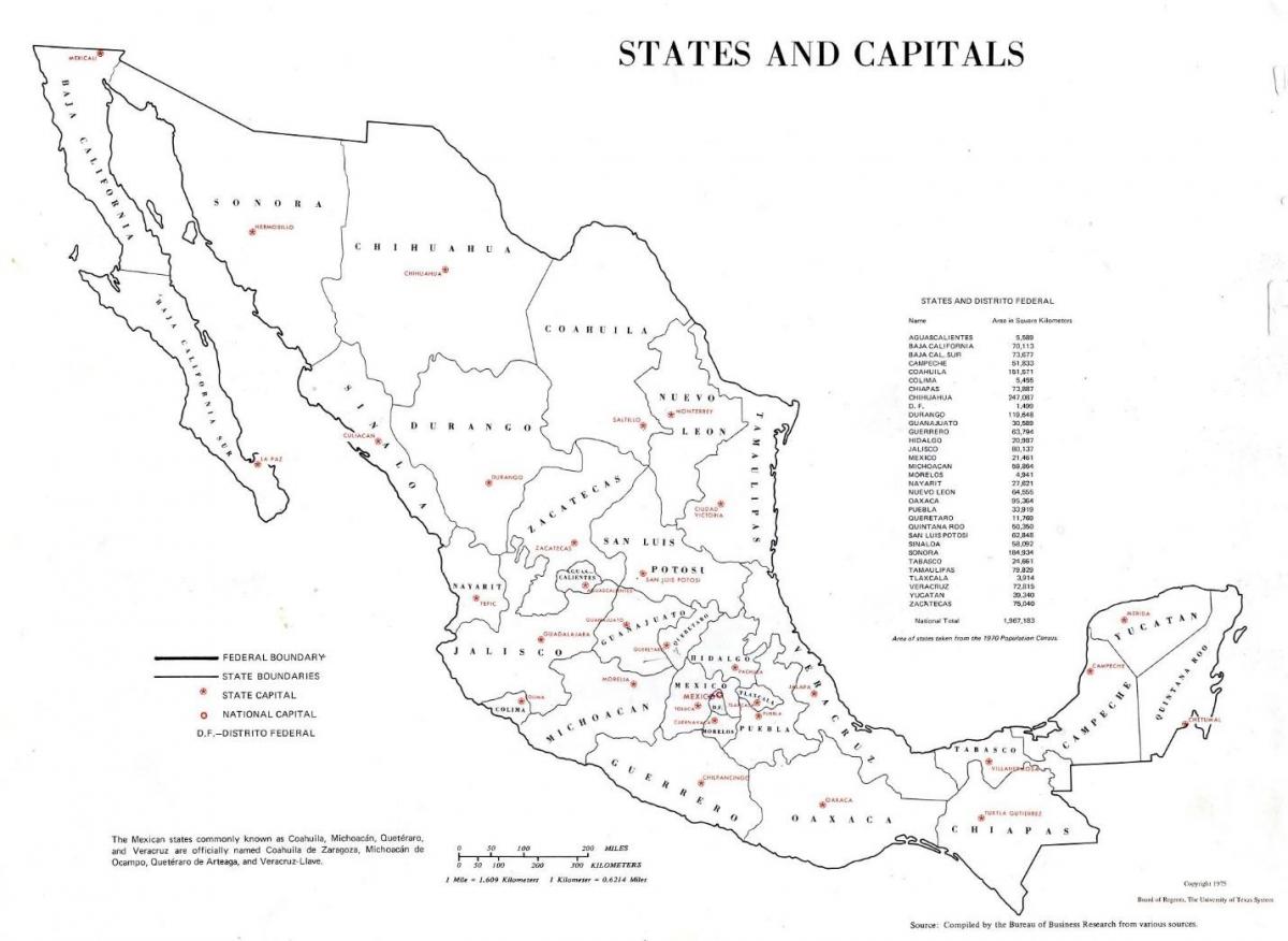 la etiqueta de mapa de México