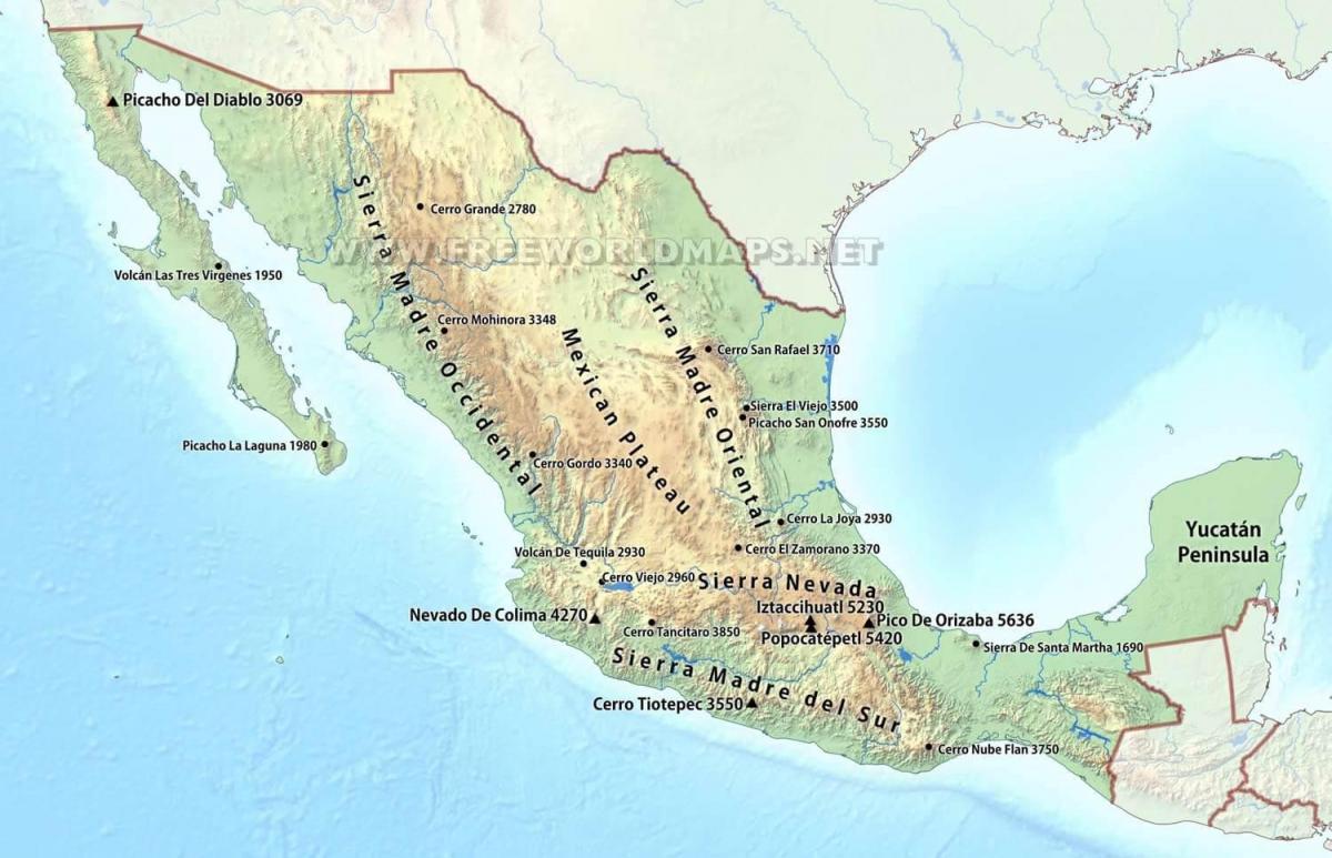 mapa de México desierto