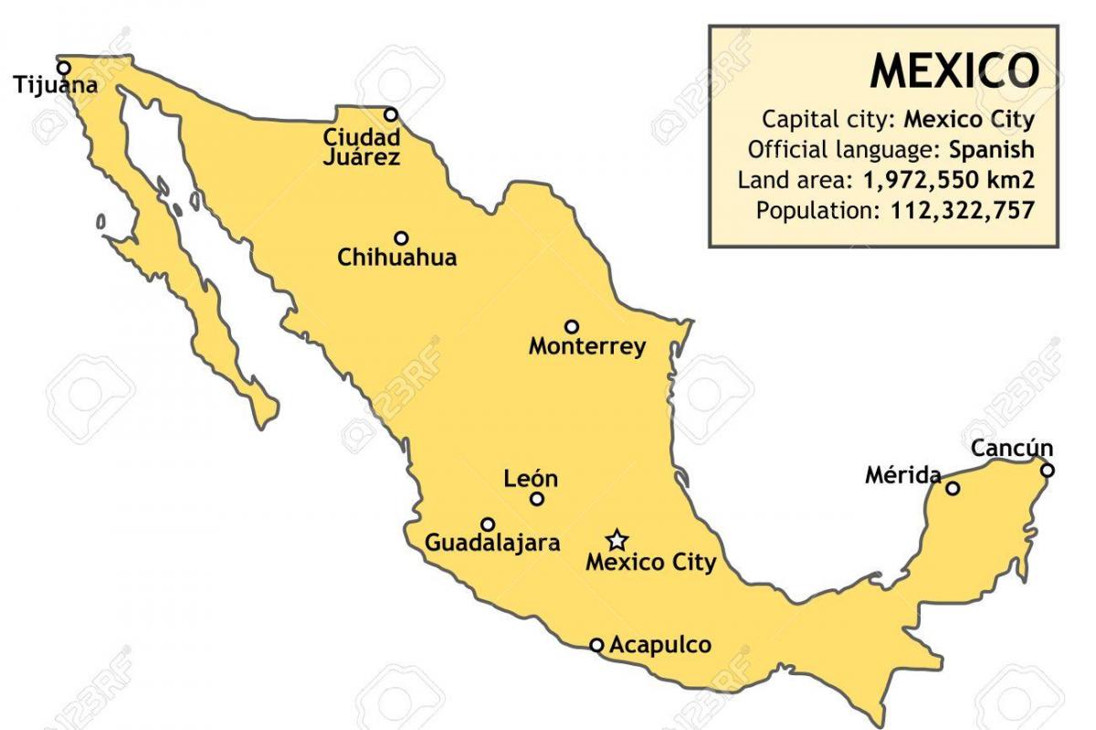 México mapa del país