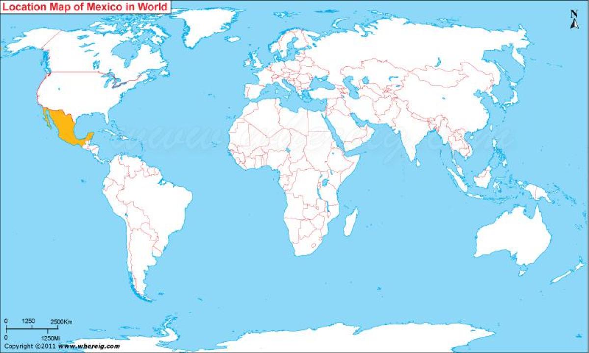 México mapa del mundo mapa de ubicación