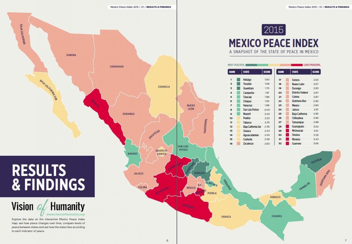 la violencia en México mapa
