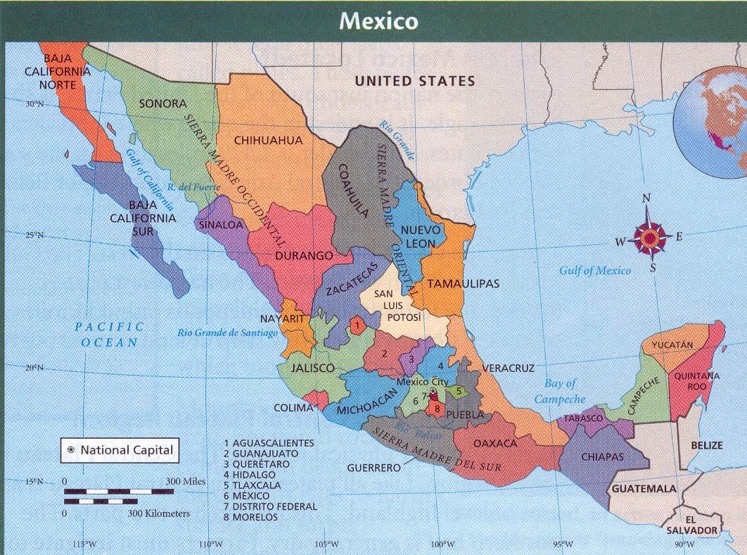 azteca México mapa