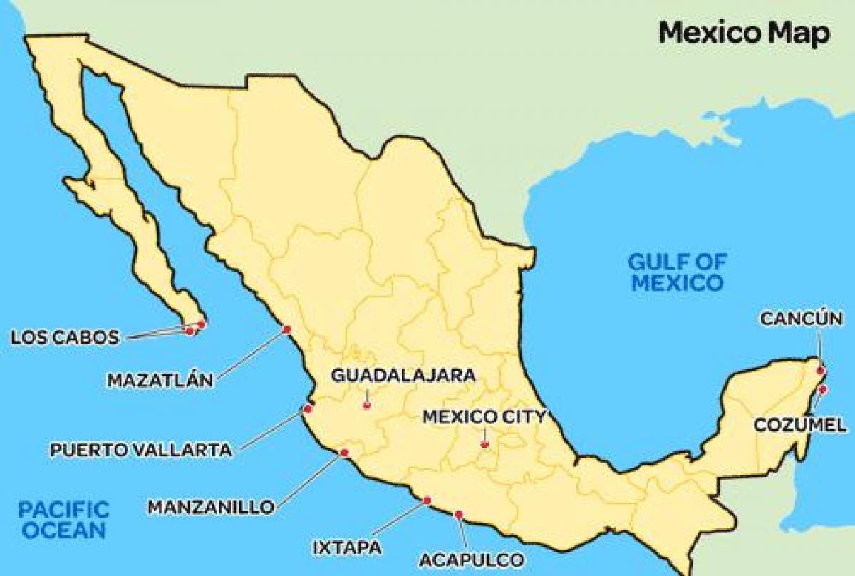 simple mapa de México