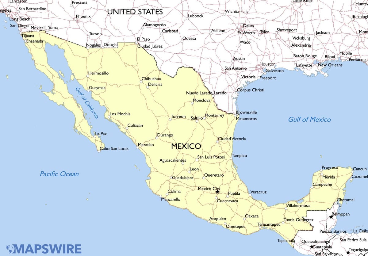 mapa de tormenta de México