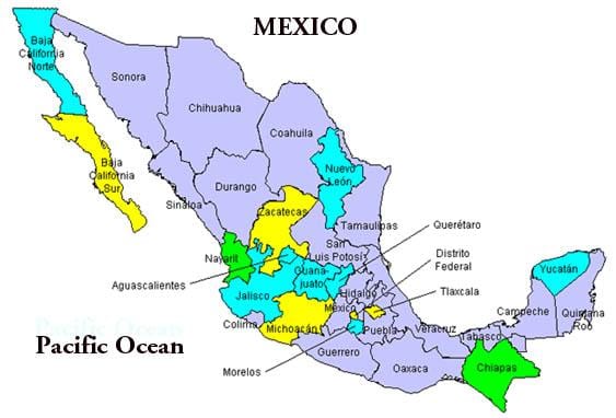mapa del valle de México