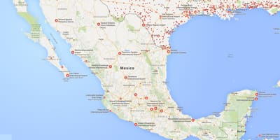 Los aeropuertos de México mapa