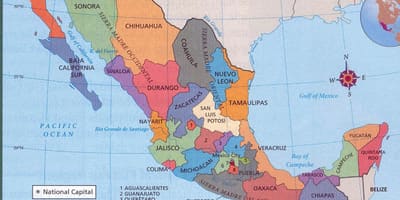 Azteca mapa de México