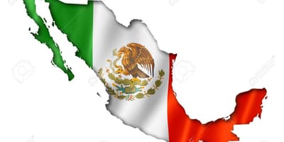 Mapa de la bandera de México