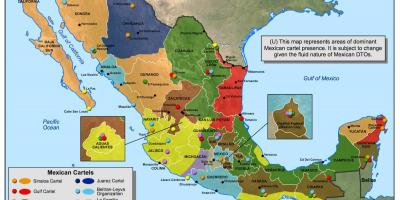 Cartel mexicano mapa