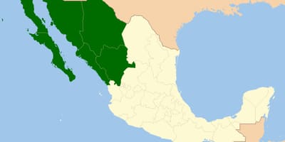 Mapa del noroeste de México