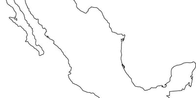 México mapa de esquema