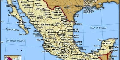 Mapa del este de México