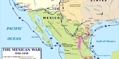 Mapa de la guerra en méxico mapa