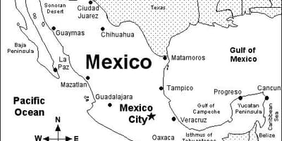 Imprimibles de México mapa