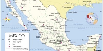 Frontera México mapa