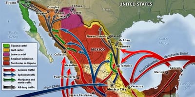 Guerra mexicana contra las drogas mapa