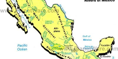 Mapa de México cordilleras