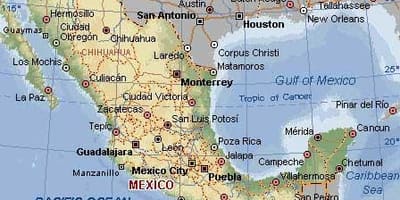 Mapa de México en ruinas