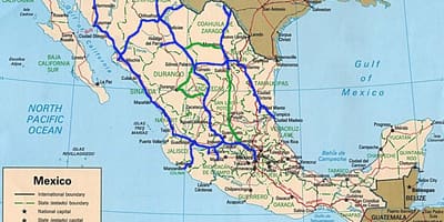 México mapa de trenes