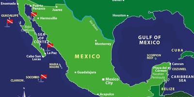 Mapa de México islas