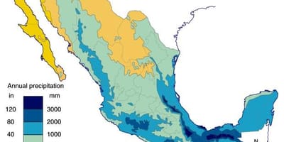 Mapa de México de la lluvia