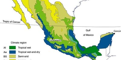Mapa del clima en México