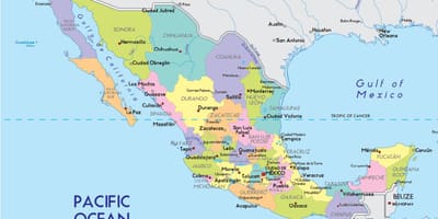 Las ciudades de México mapa