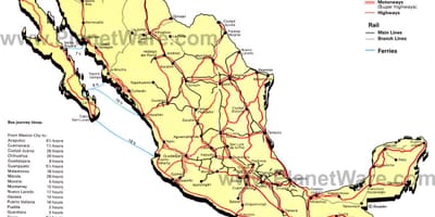Mapa de las autopistas de México
