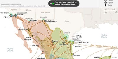 En méxico la tasa de delincuencia mapa