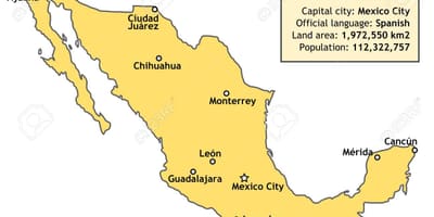 México mapa del país