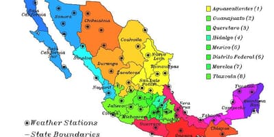 Mapa del tiempo de México