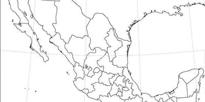 México mapa en blanco