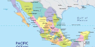 Mapa de México política