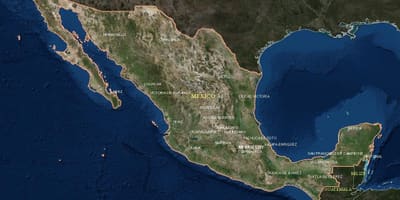 Mapa satelital de México